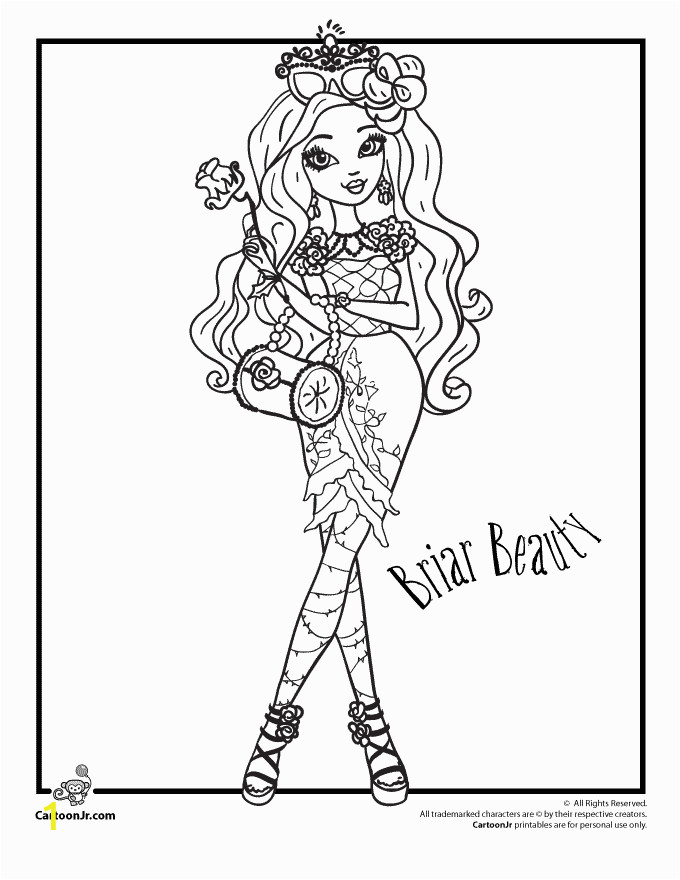 Ever after High Coloring Pages Briar Beauty Ever after High Briar Beauty Woo Jr Kids Activities