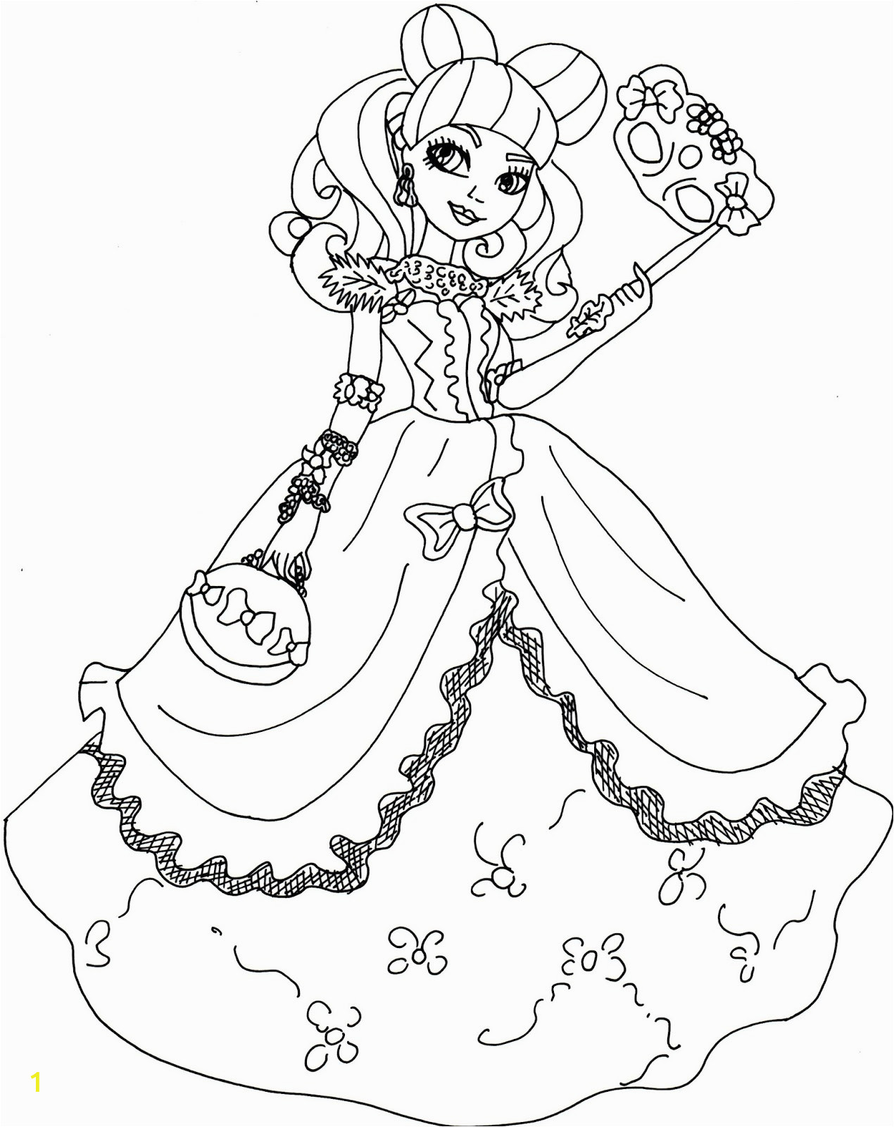 Ever after High Coloring Pages Lizzie Hearts Gambar Learn Draw Lizzie Hearts High Step Drawing