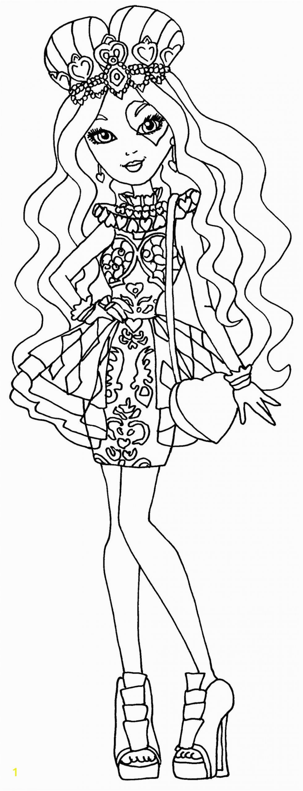 Ever after High Coloring Pages Lizzie Hearts