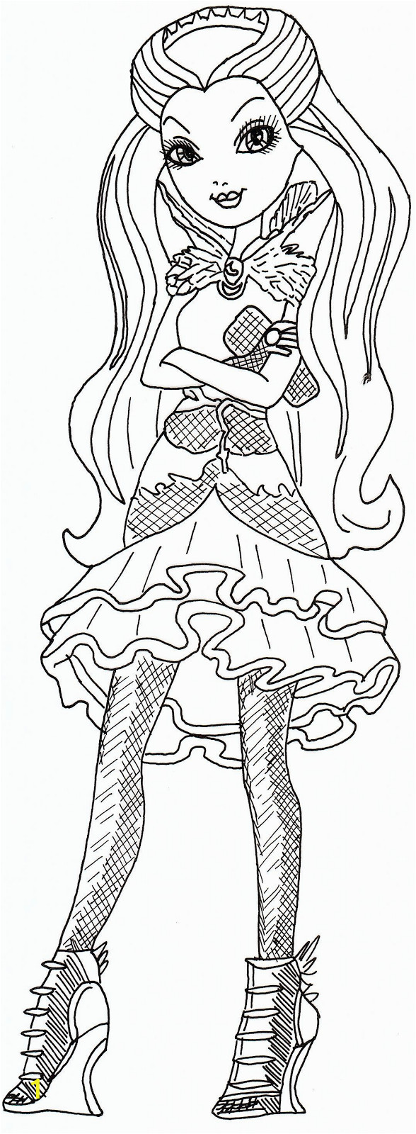 raven queen coloring page