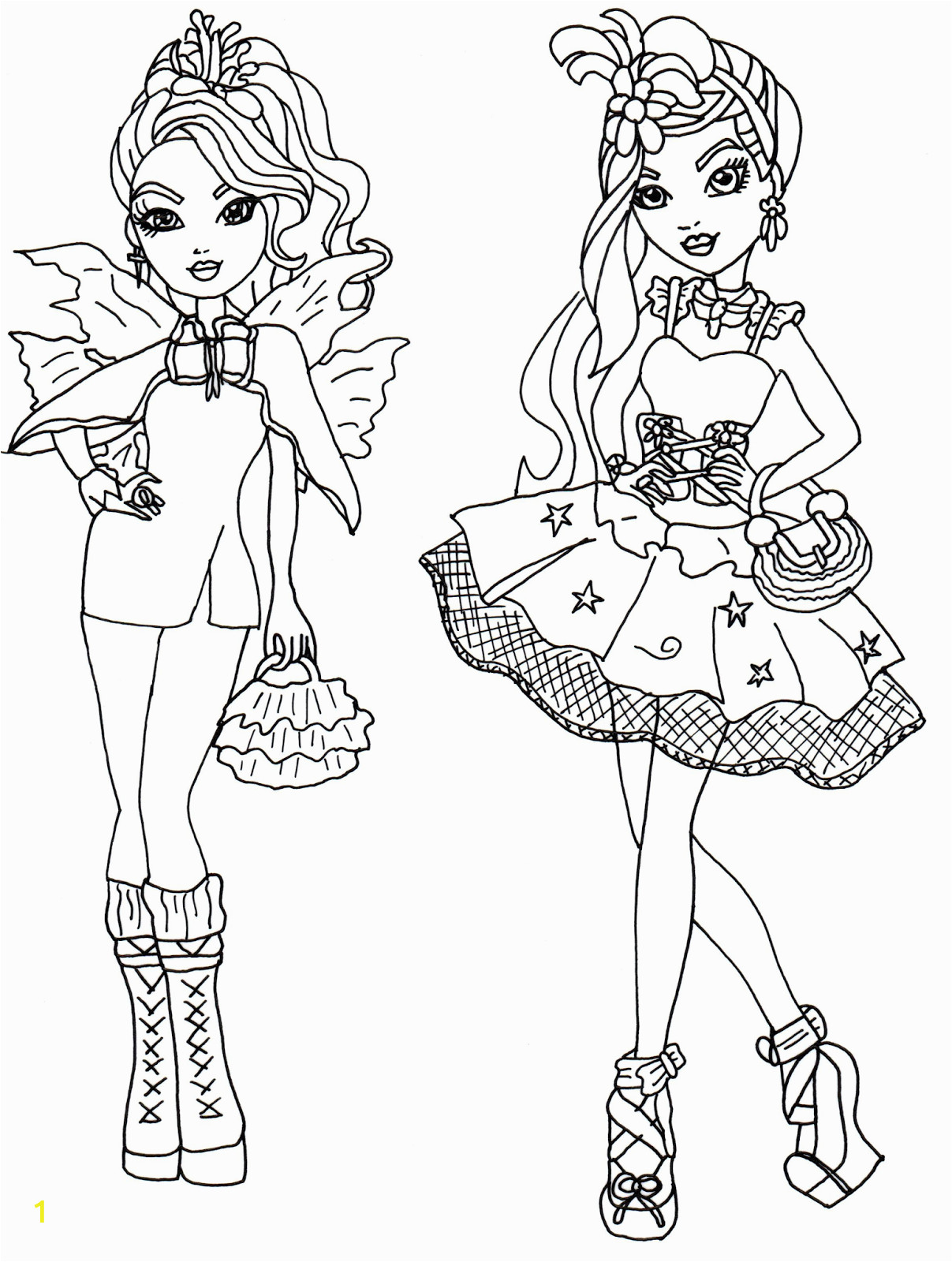 ever after high coloring pages