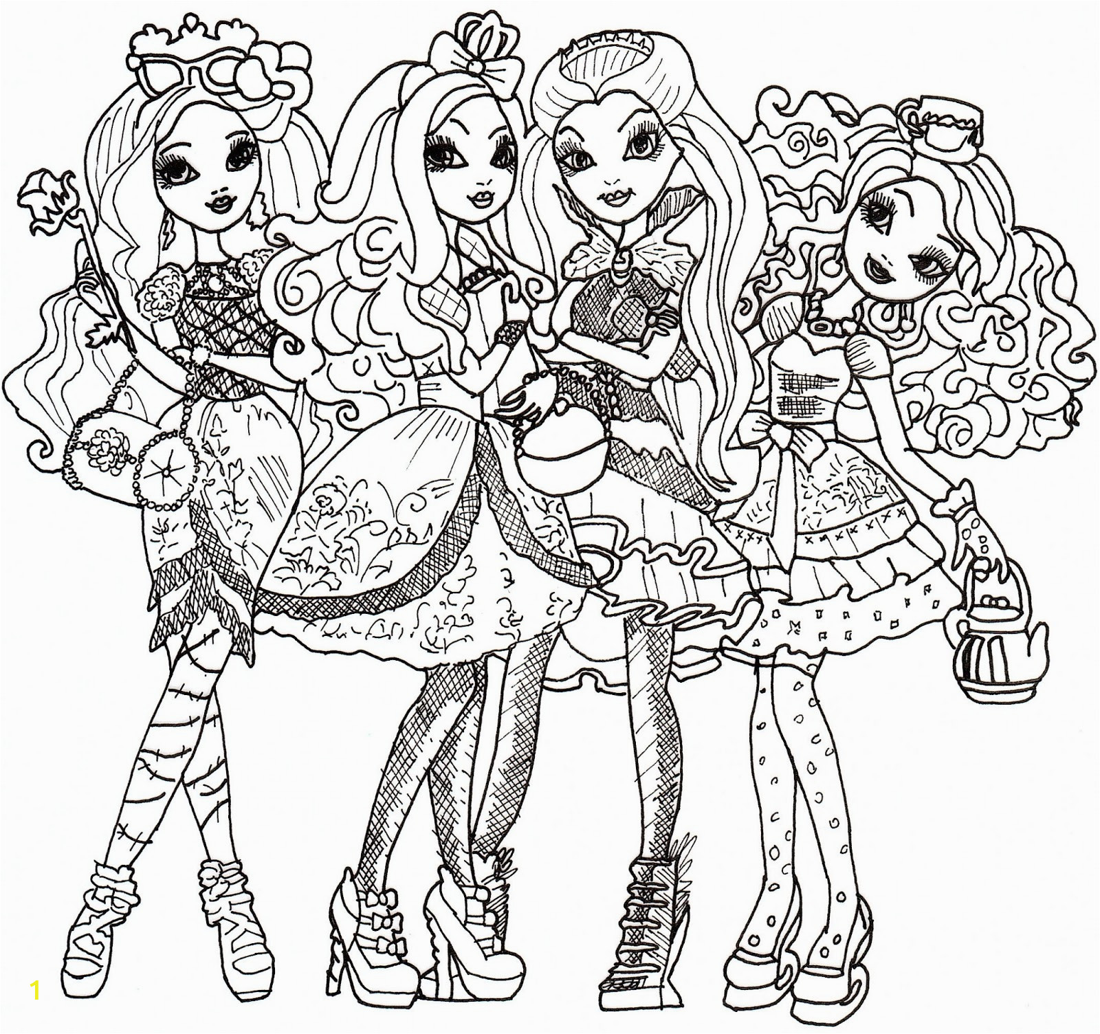 ever after high coloring sheet