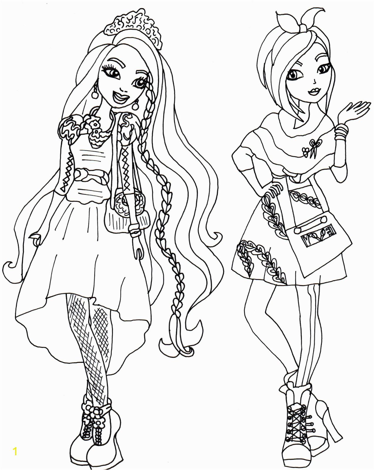 ever after high coloring pages