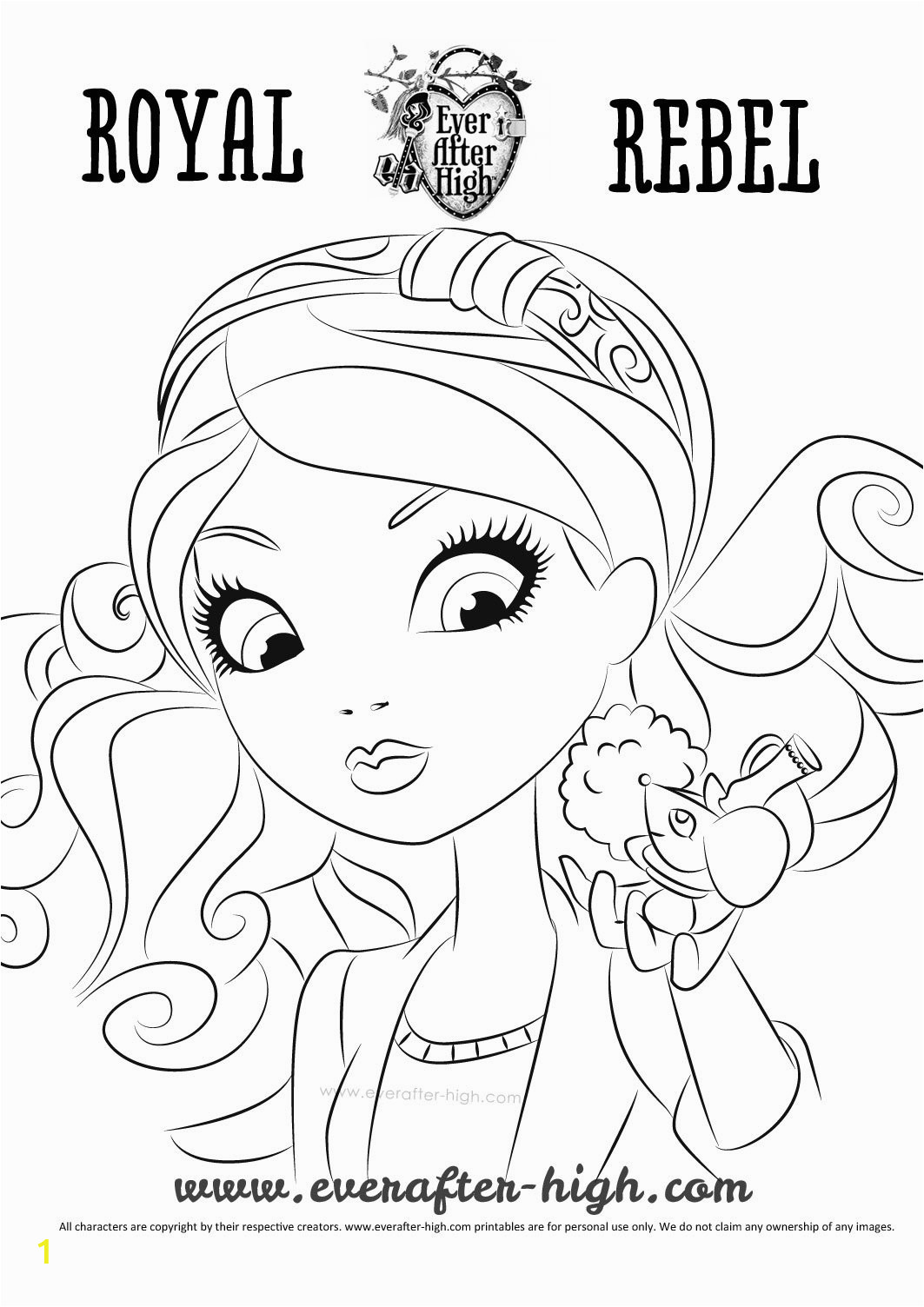 madeline hatter ting fairest with pet coloring page