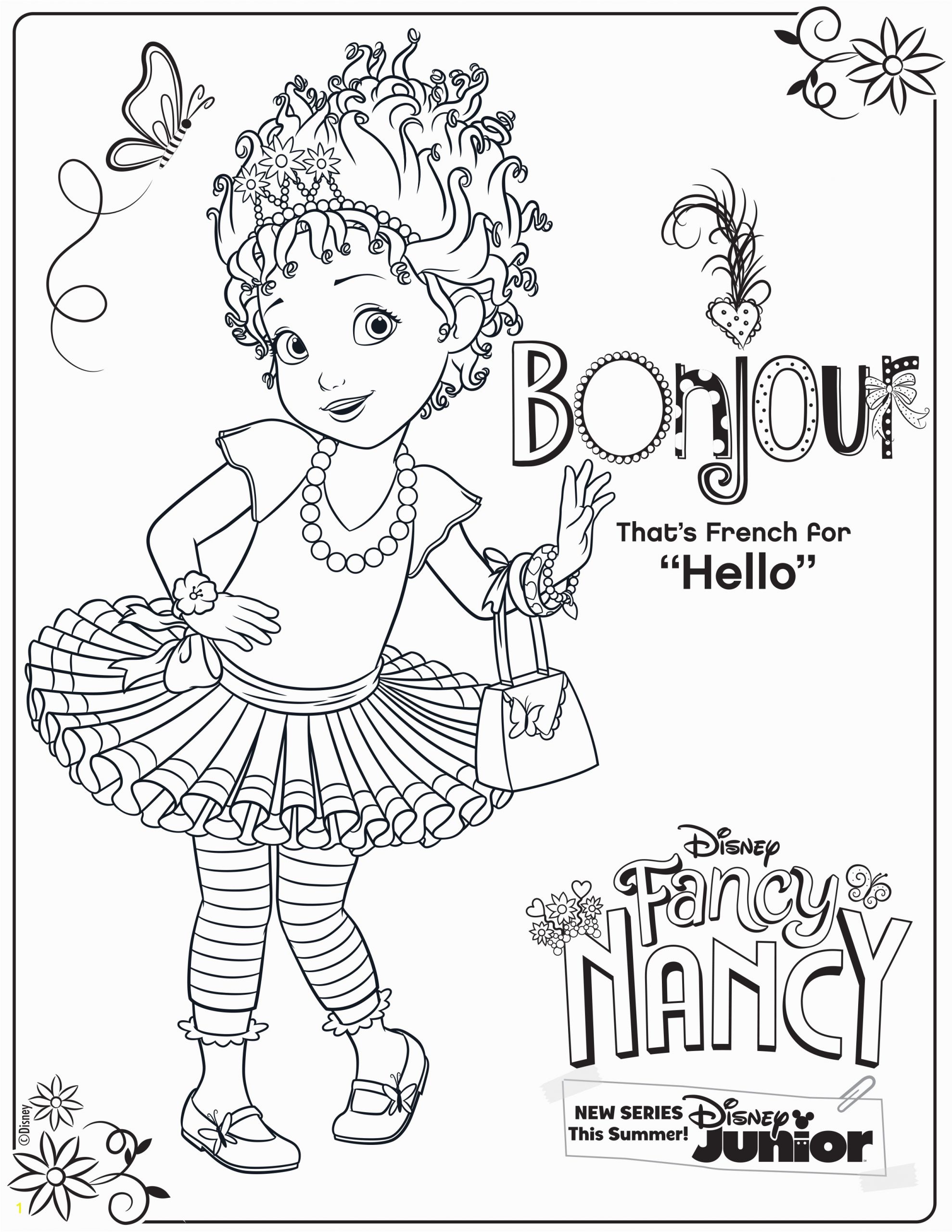 Fancy Nancy Coloring Pages to Print Fancy Nancy Coloring Page Activity