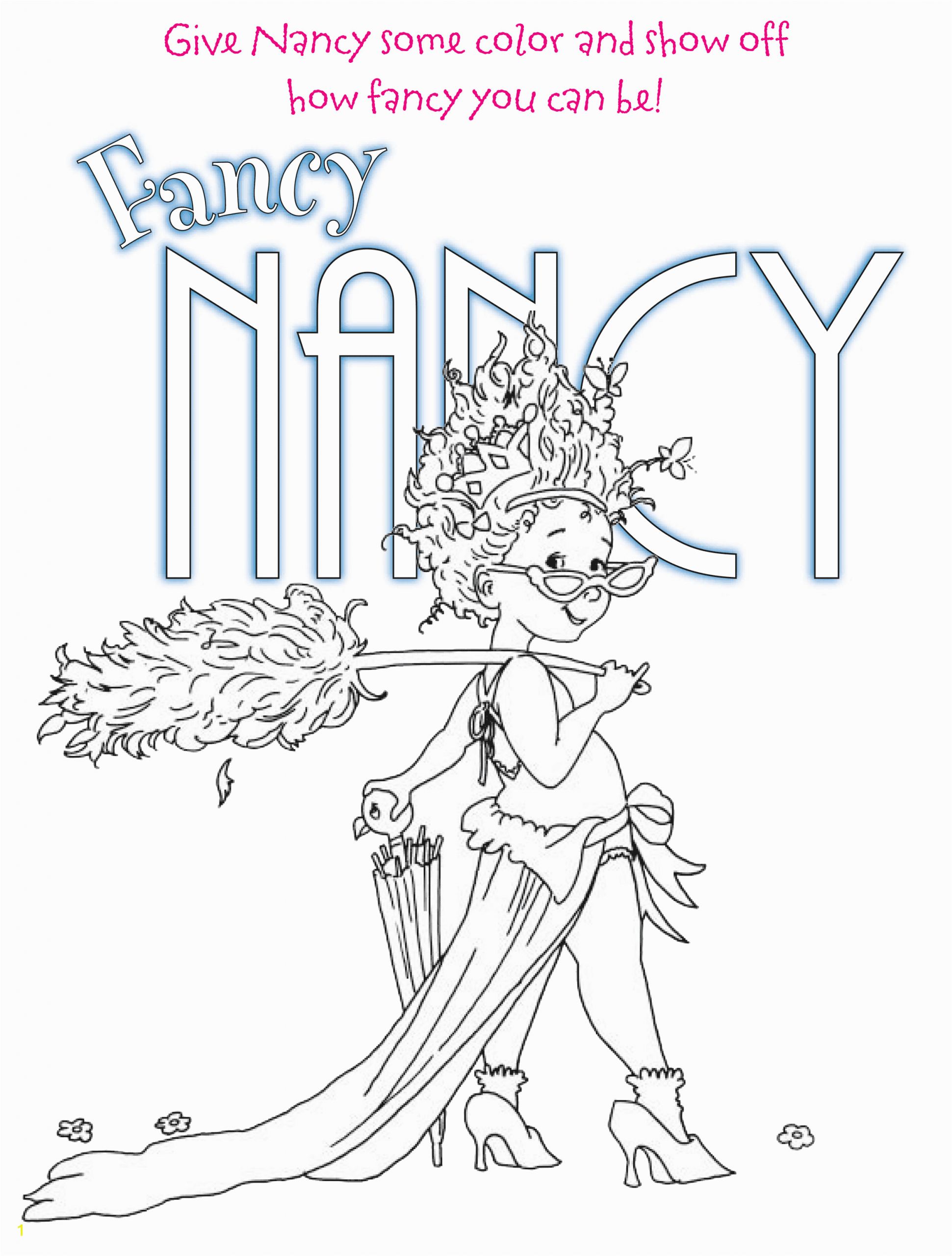 fancy nancy tea party coloring pages