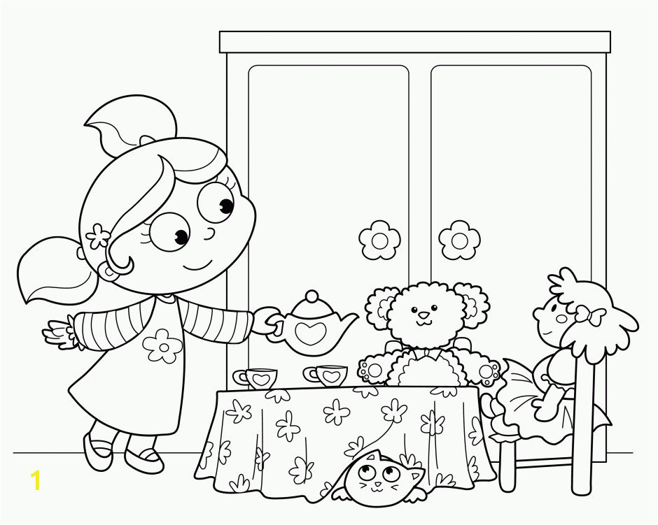 fancy nancy tea party coloring pages