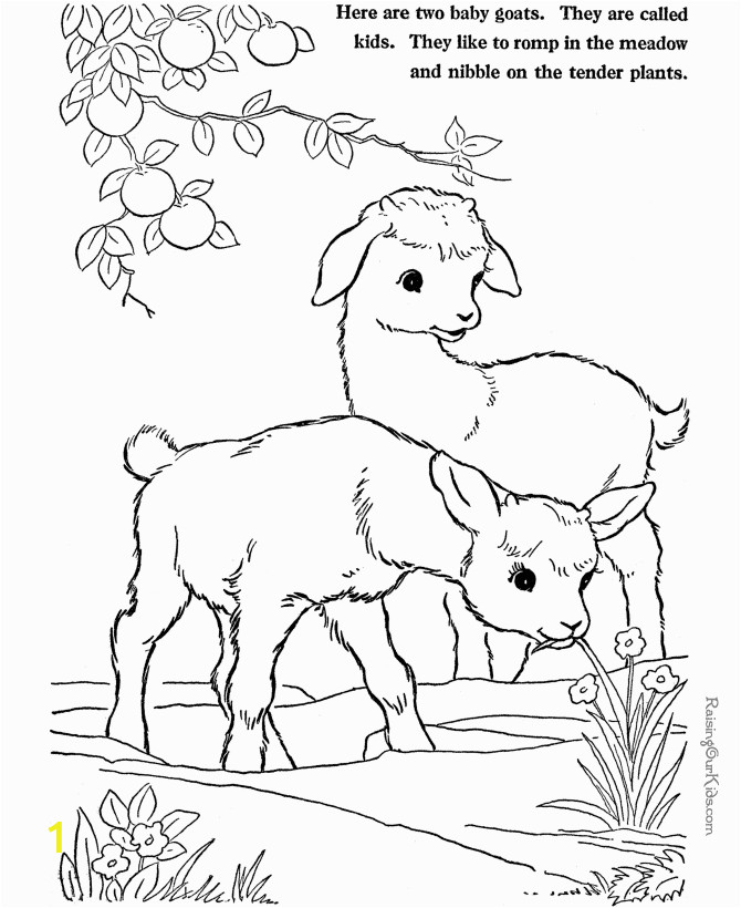 Farm Animal Coloring Pages for Adults Farm Animal Coloring Pages Goats Page to Print and Color