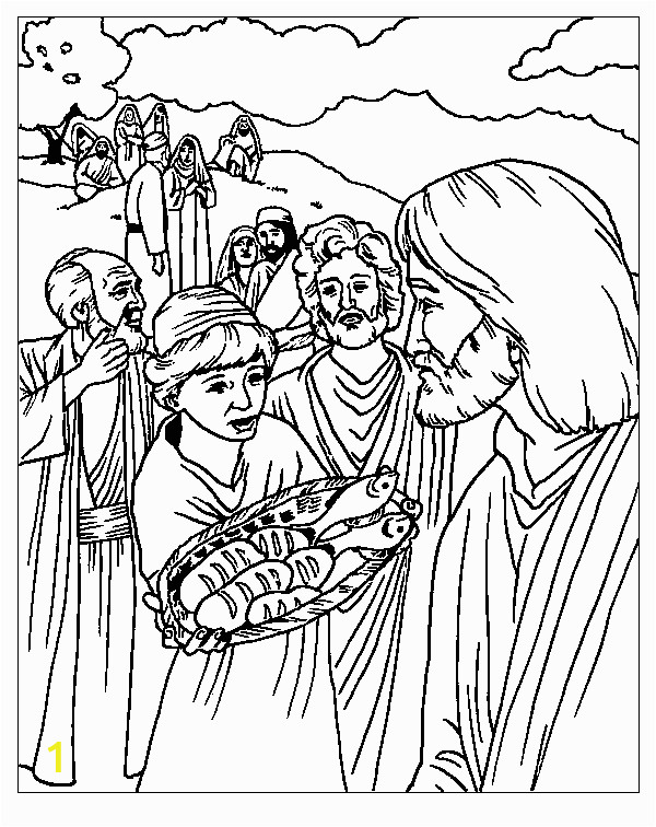 Feeding Of the 5000 Coloring Page Feeding the 5000 Coloring Page
