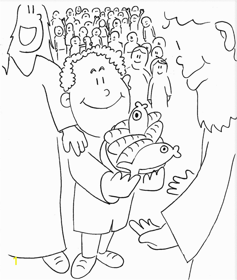 jesus feeds 5000 coloring page