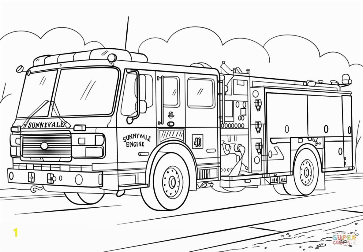 Fire Truck Coloring Pages to Print Fire Truck Coloring Page