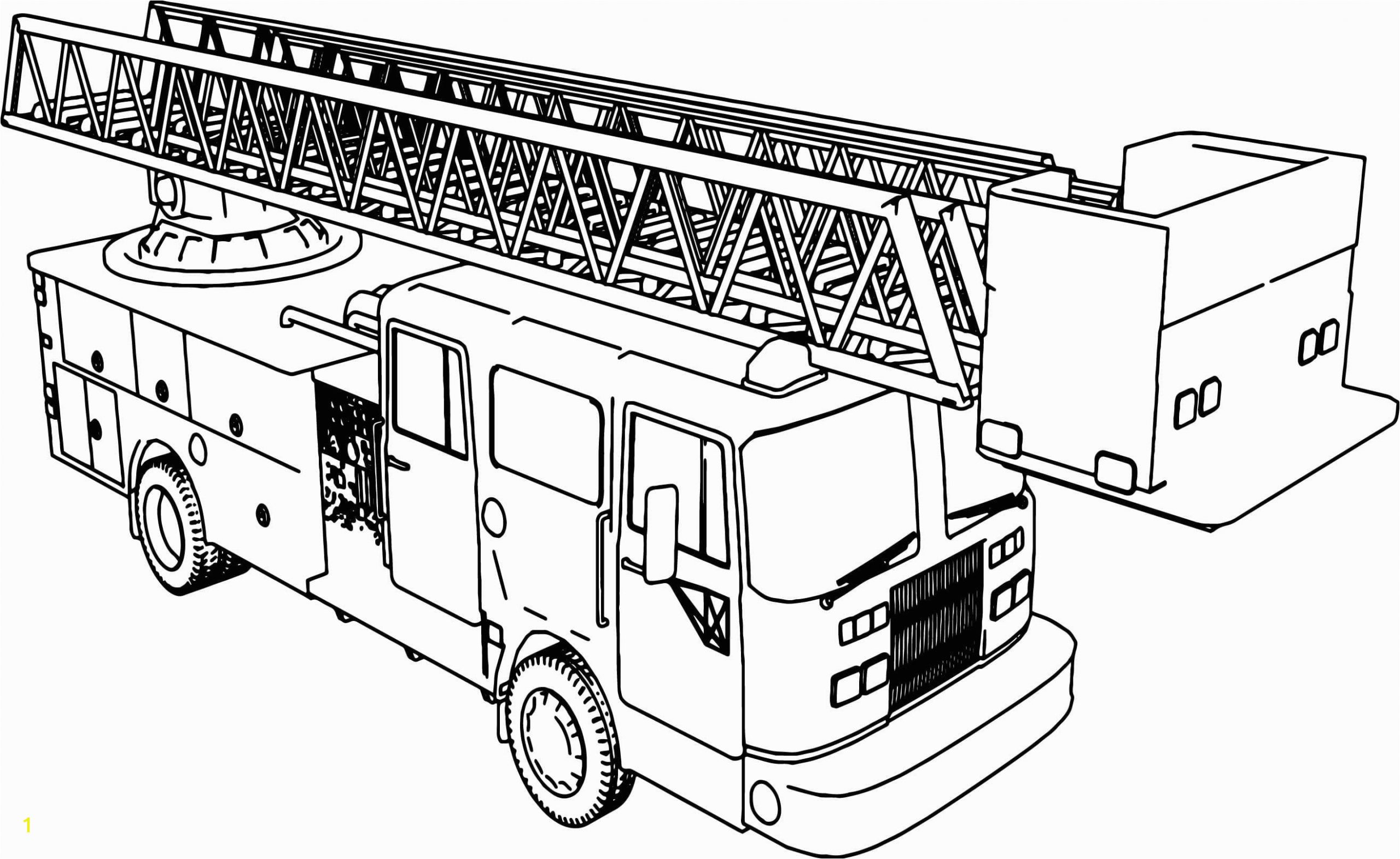 firetruck coloring page
