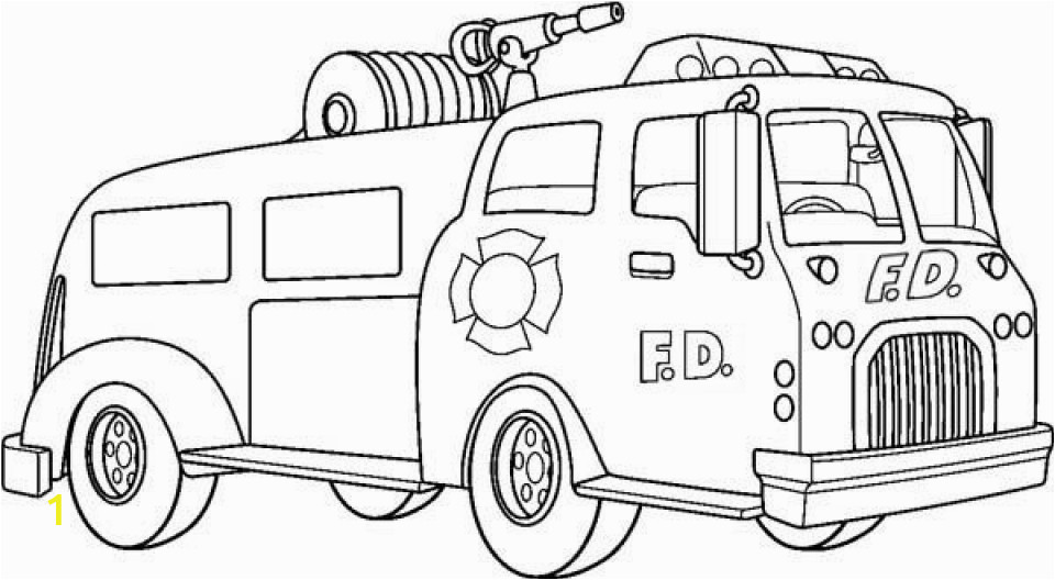 online printable fire truck coloring page