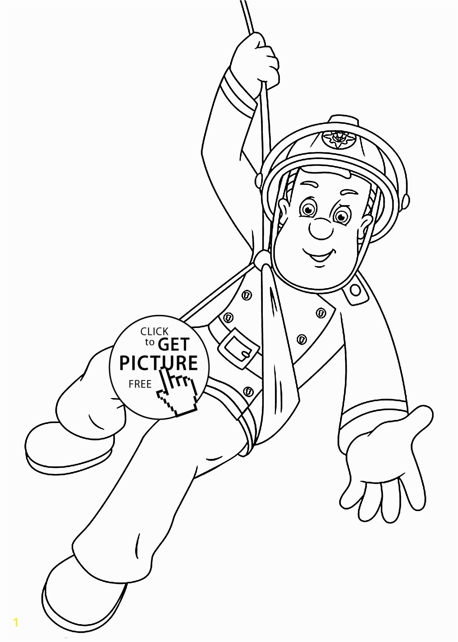 Fireman Sam Coloring Pages to Print Fireman Sam is Hero Cartoon Coloring Pages for Kids