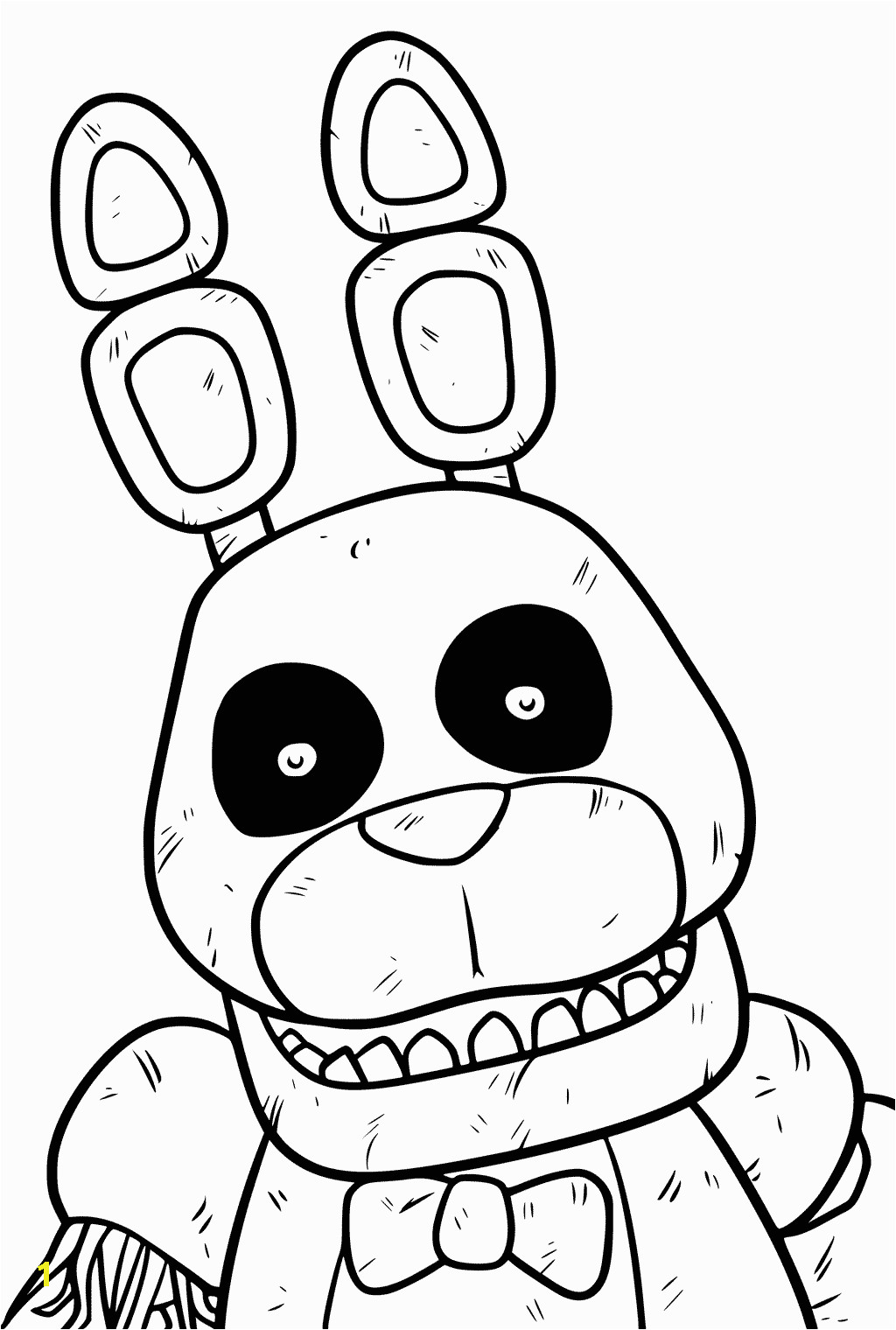 Five Nights at Freddy S Bonnie Coloring Pages toy Bonnie Coloring Page at Getcolorings