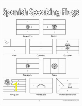 Flags of Spanish Speaking Countries Coloring Sheets