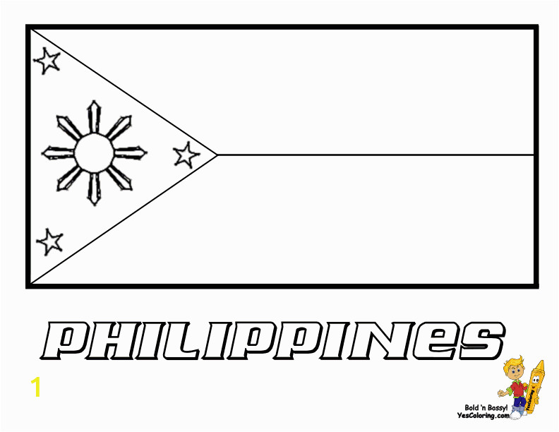 Flags Of the World Coloring Pages Free Coloring Page to Print Of Philippines Flag