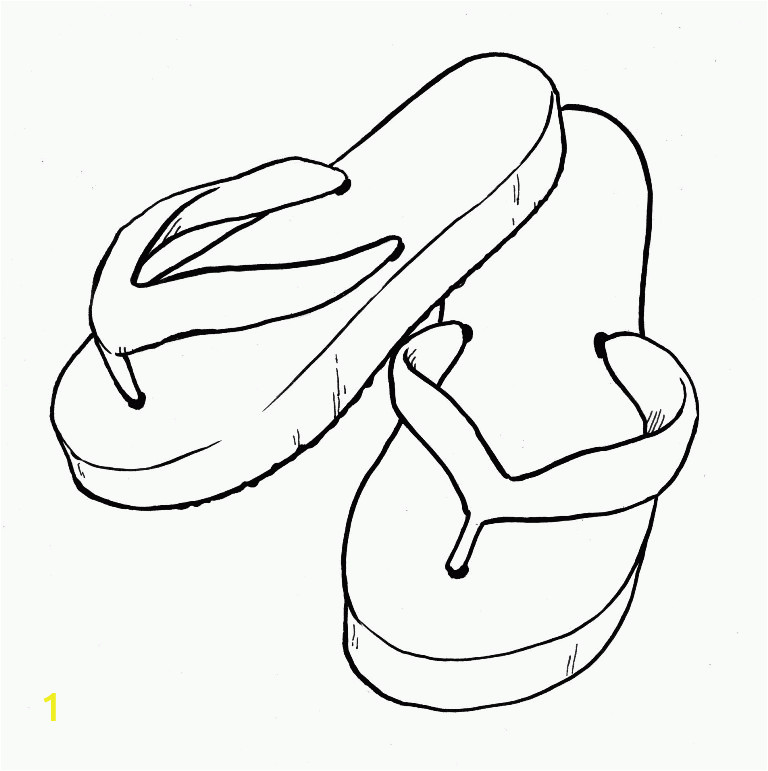 free printable flip flop coloring pages