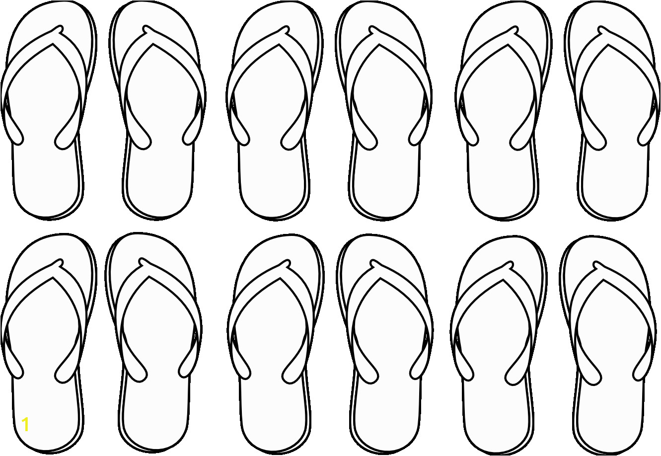 printable coloring pages flip flops