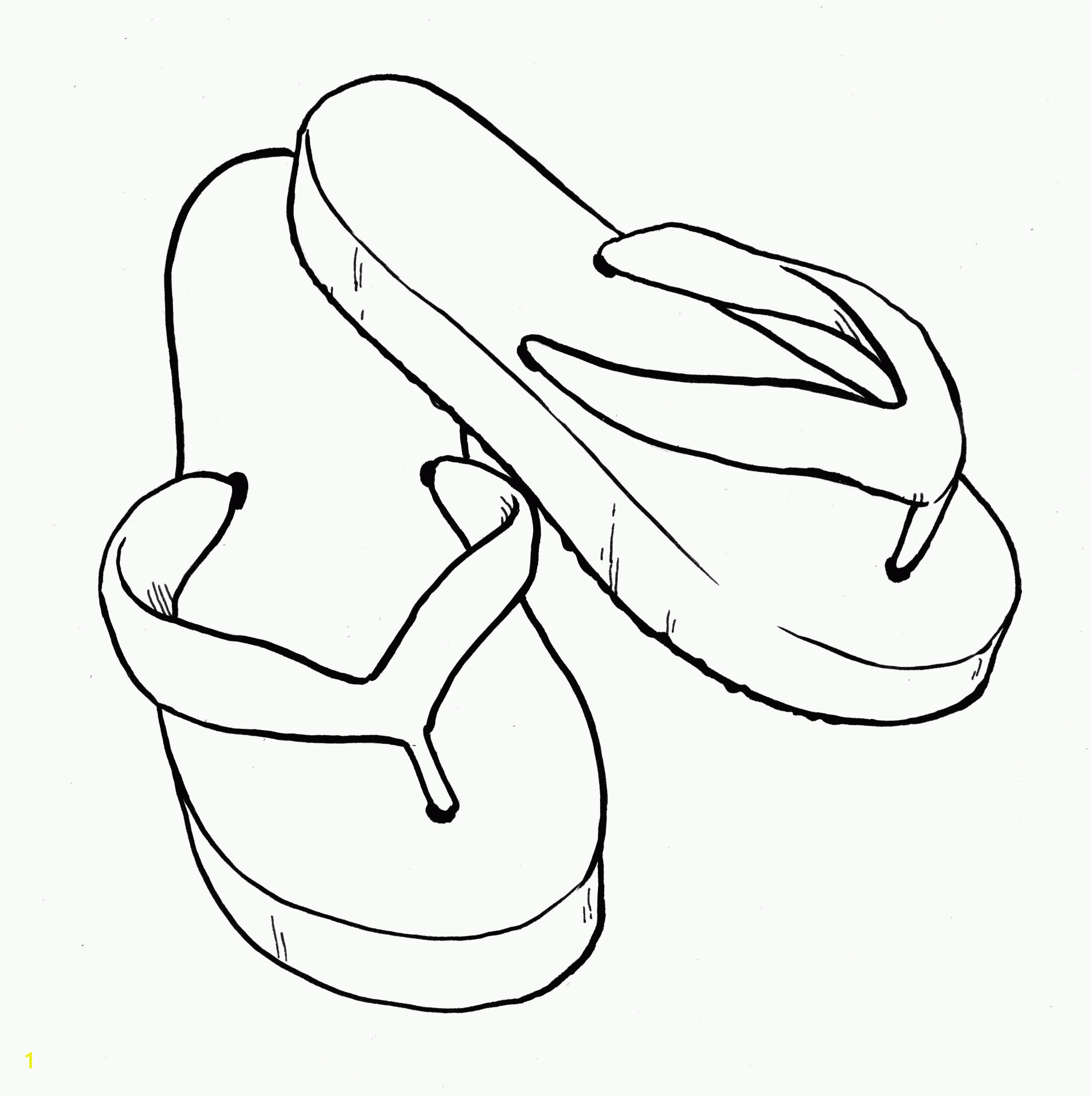 printable coloring pages flip flops