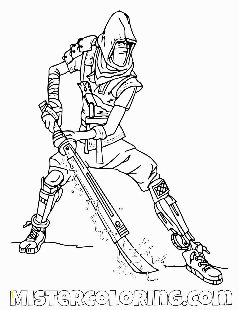 Fortnite Save the World Coloring Pages Ninja Save the World fortnite Coloring Page