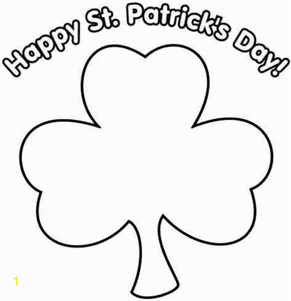 4 leaf clover coloring page