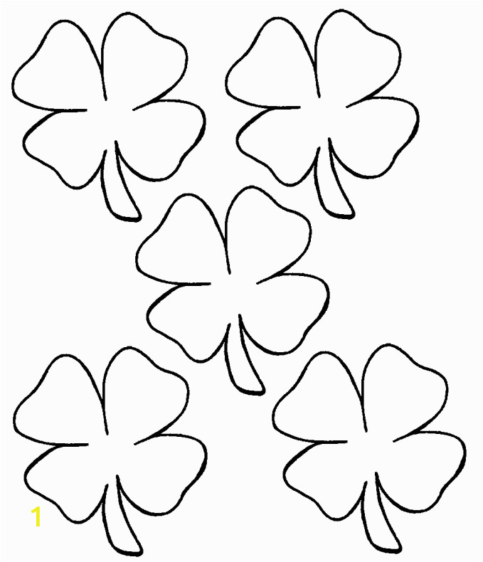 4 leaf clover coloring page