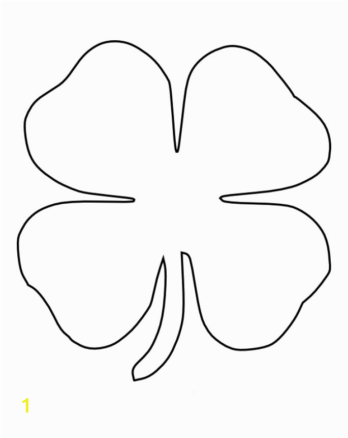 four leaf clover coloring pages