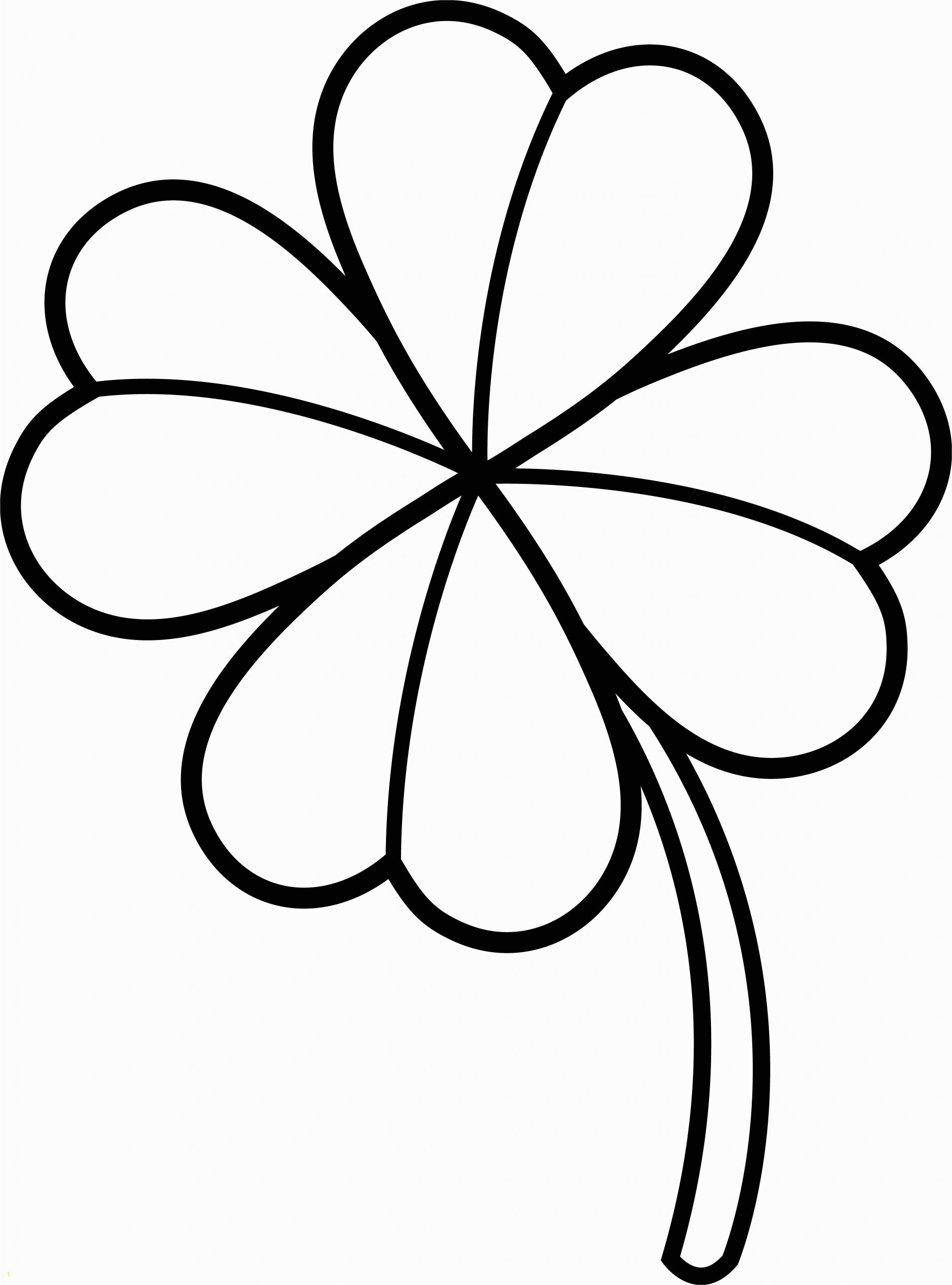 Four Leaf Clover Coloring Pages Printable Four Leaf Clover Coloring Pages Best Coloring Pages for Kids