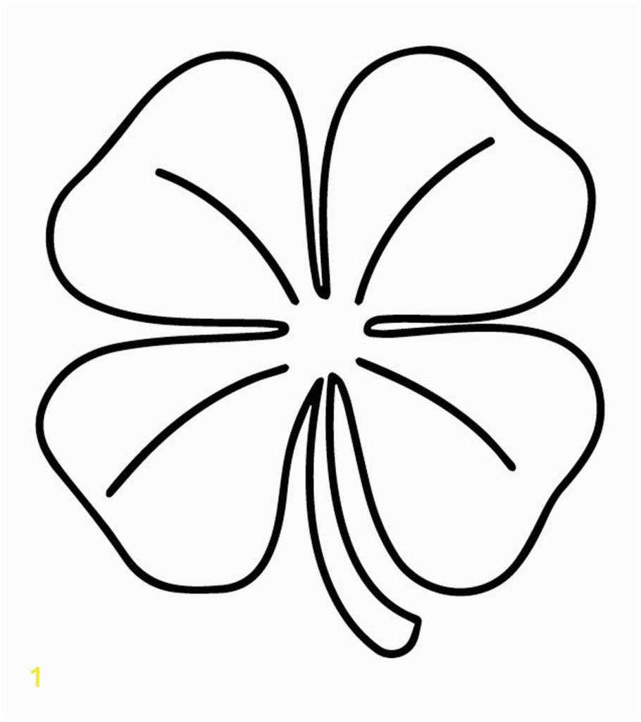 four leaf clover coloring pages toddlers