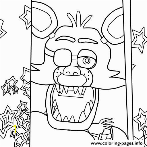 five nights at freddys fnaf foxy to color printable coloring pages book