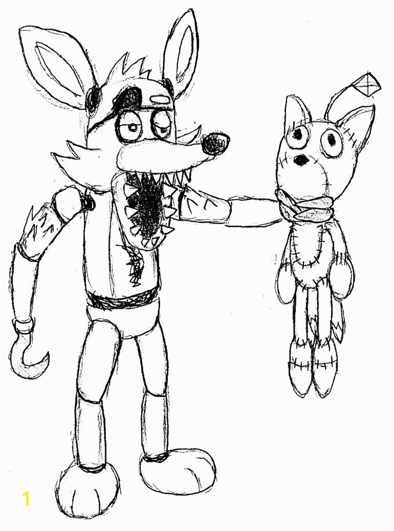 fnaf foxy coloring pages