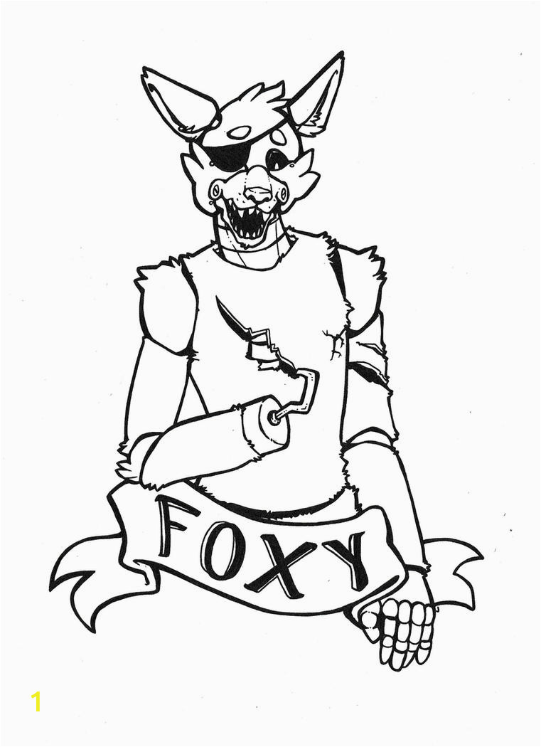 Foxy Five Nights at Freddy S Coloring Pages Foxythepirate Coloring Page by Fuwacatart On Deviantart
