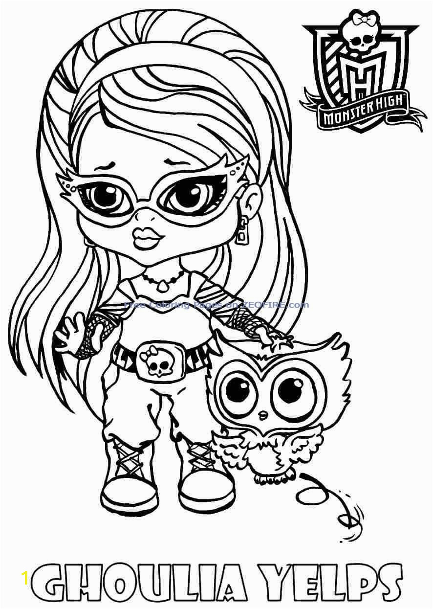 free baby monster high coloring pages