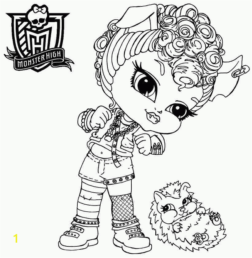 monster high coloring pages baby