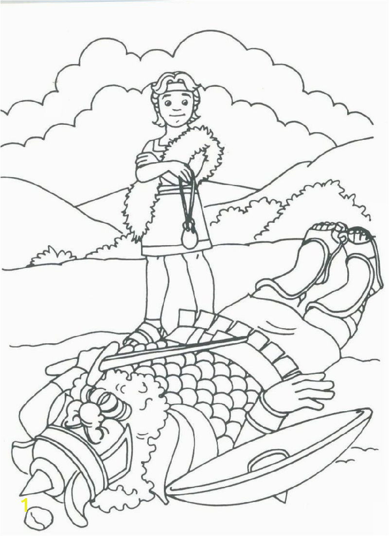Free Bible Coloring Pages David and Goliath David and Goliath Coloring Page Activity