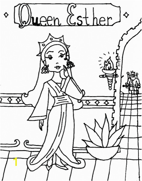 queen esther coloringpage