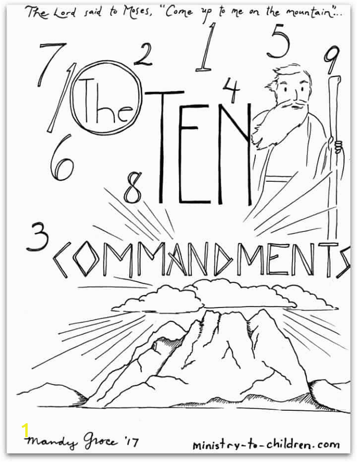 10 mandments coloring pages