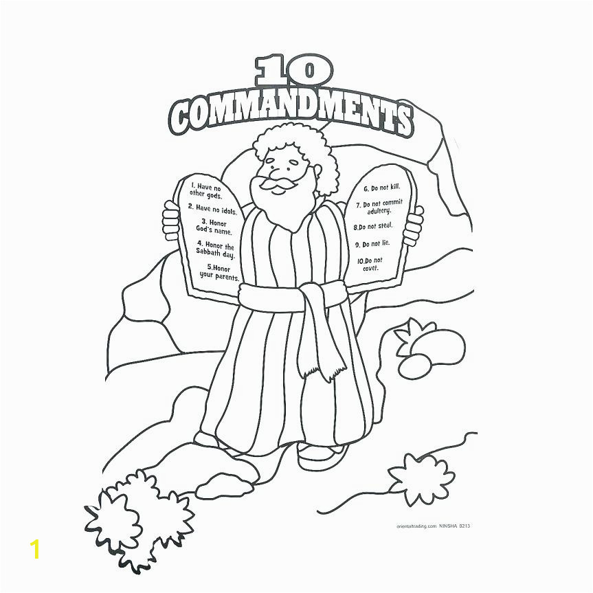 moses ten mandments coloring pages