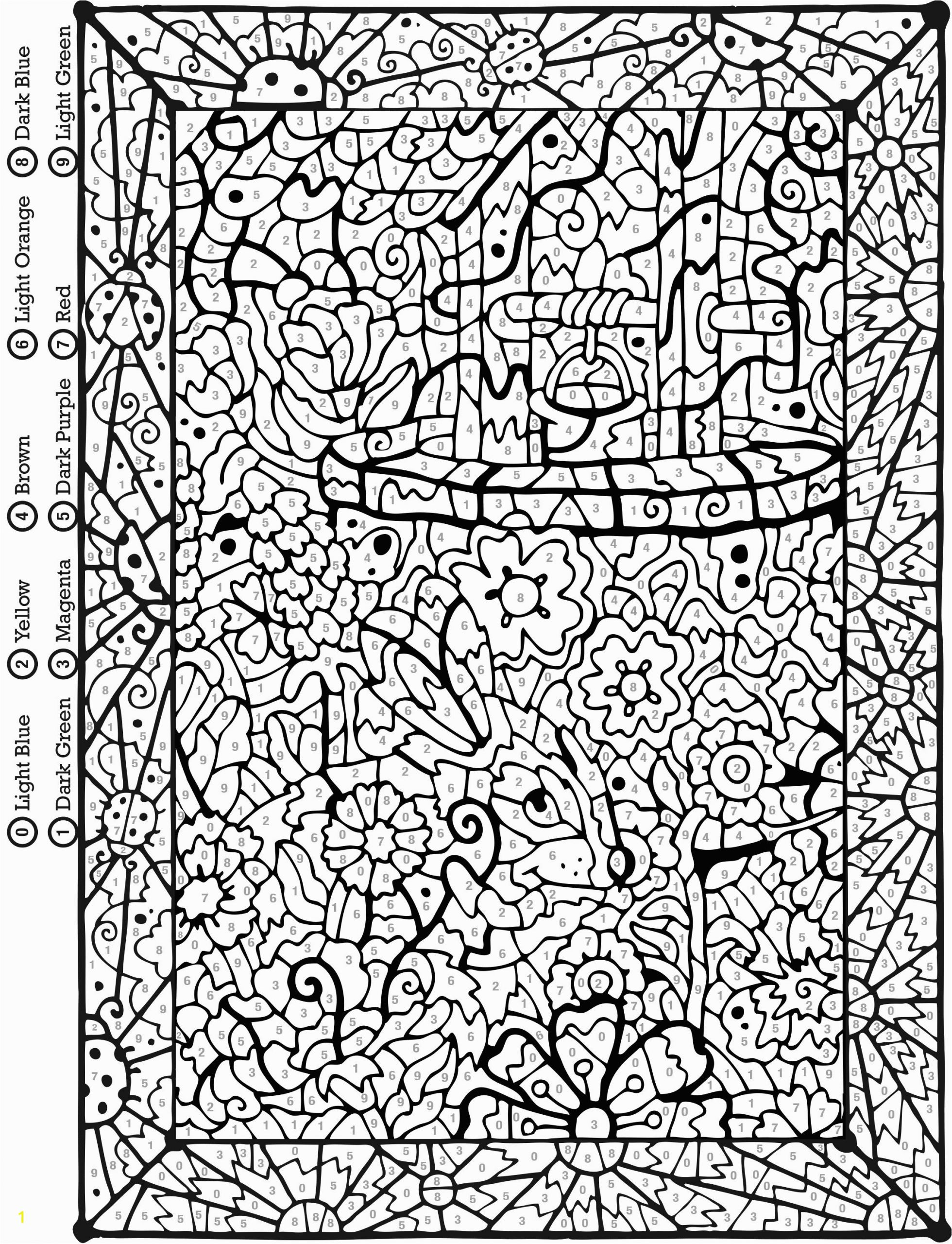 Free Color by Number Coloring Pages for Adults 008 Well Numbered for the Kids