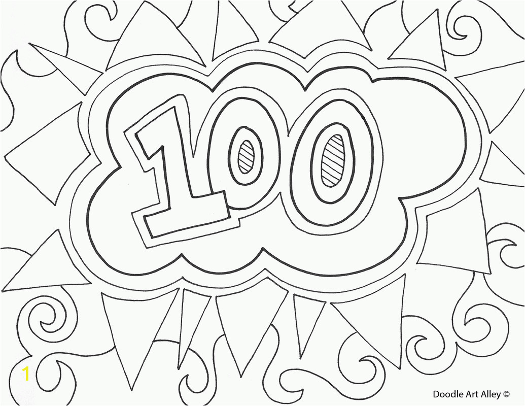 100th day of school coloring pages free