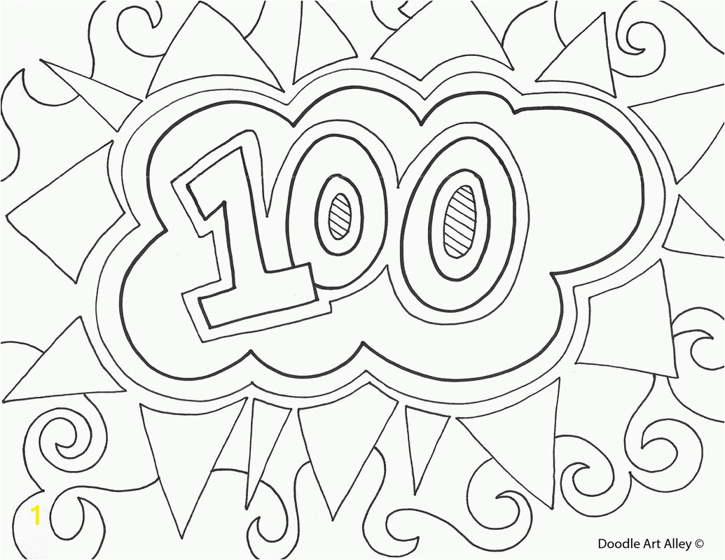 Free Coloring Pages for 100th Day Of School 100th Day School Coloring Pages Free Coloring Home