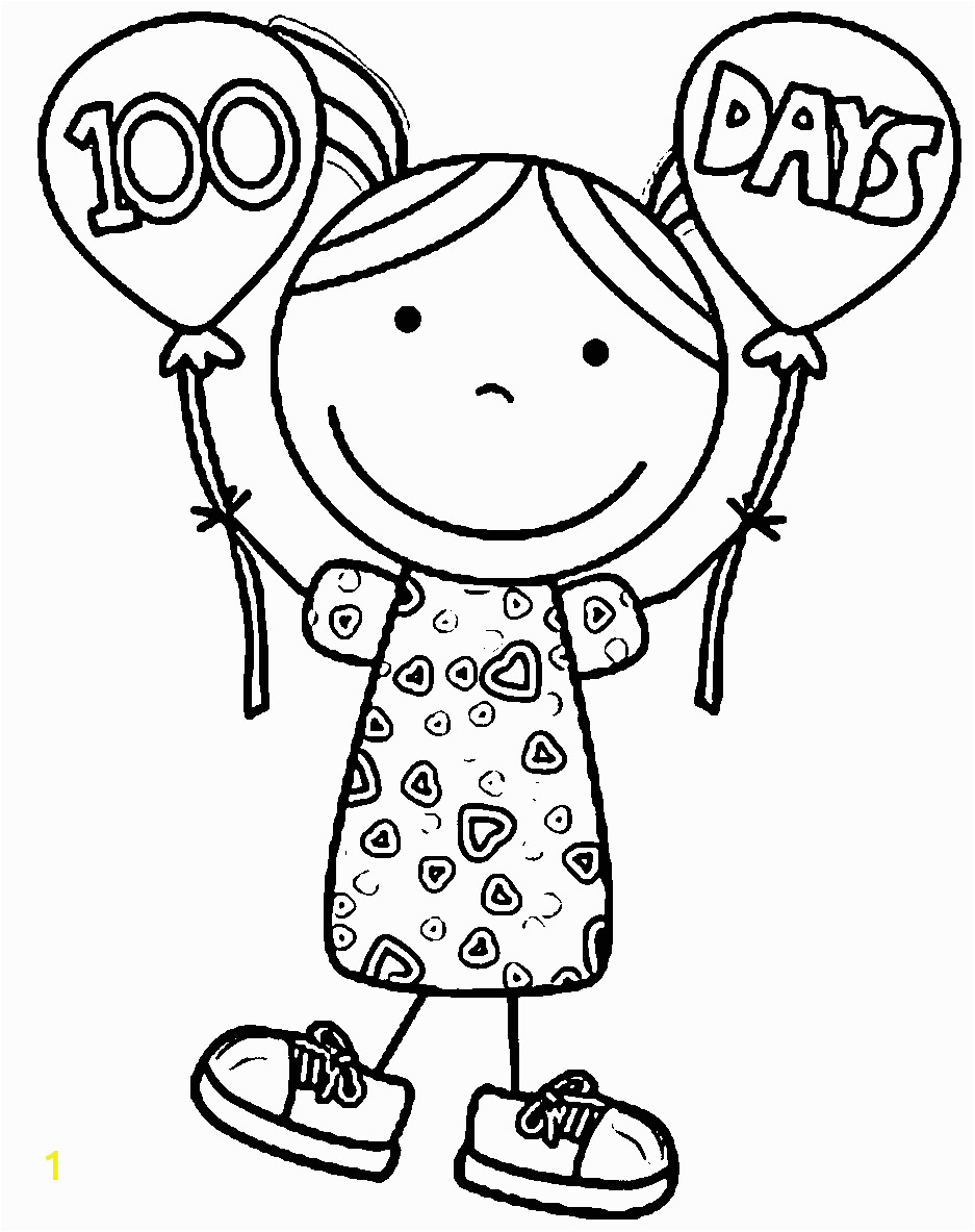 Free Coloring Pages for 100th Day Of School 100th Day School Coloring Pages Free Coloring Home