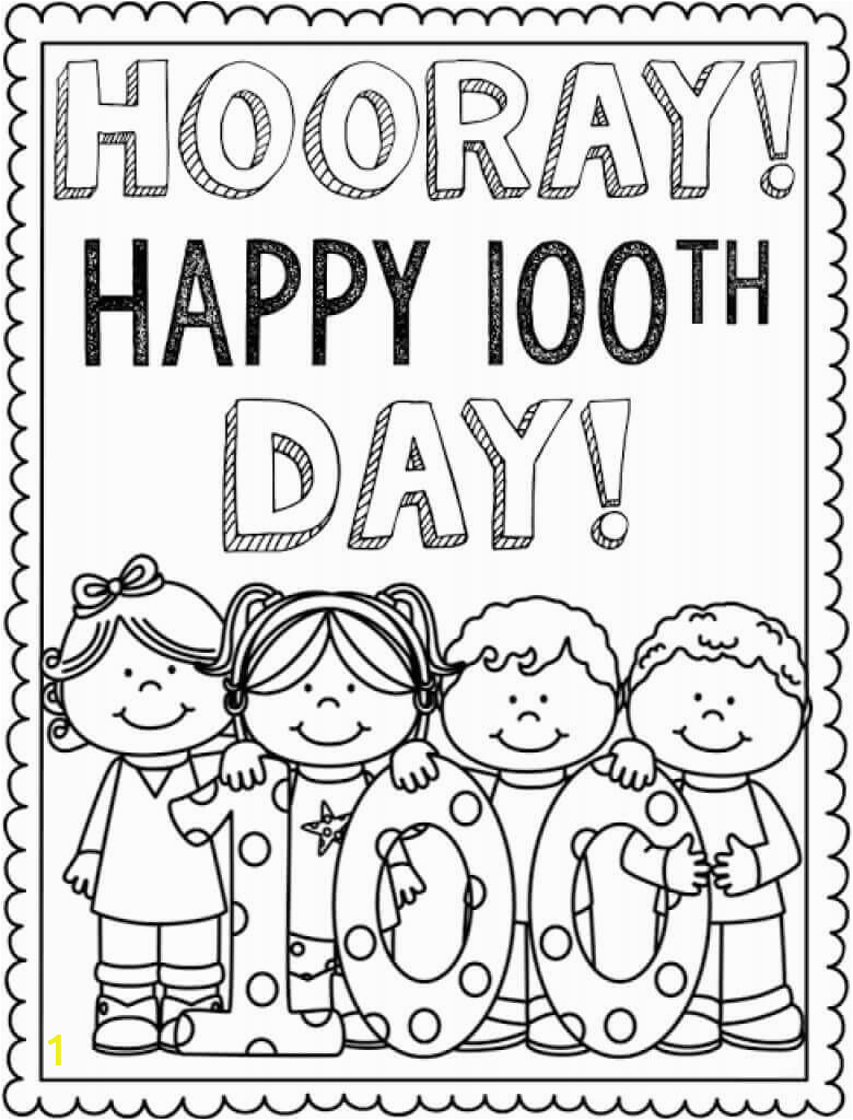 Free Coloring Pages for 100th Day Of School Free Printable 100 Days School Coloring Pages – Scribblefun