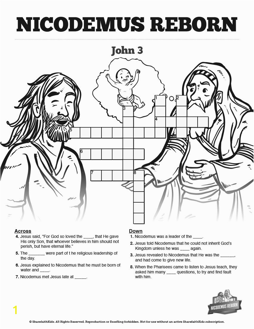 nicodemus coloring pages