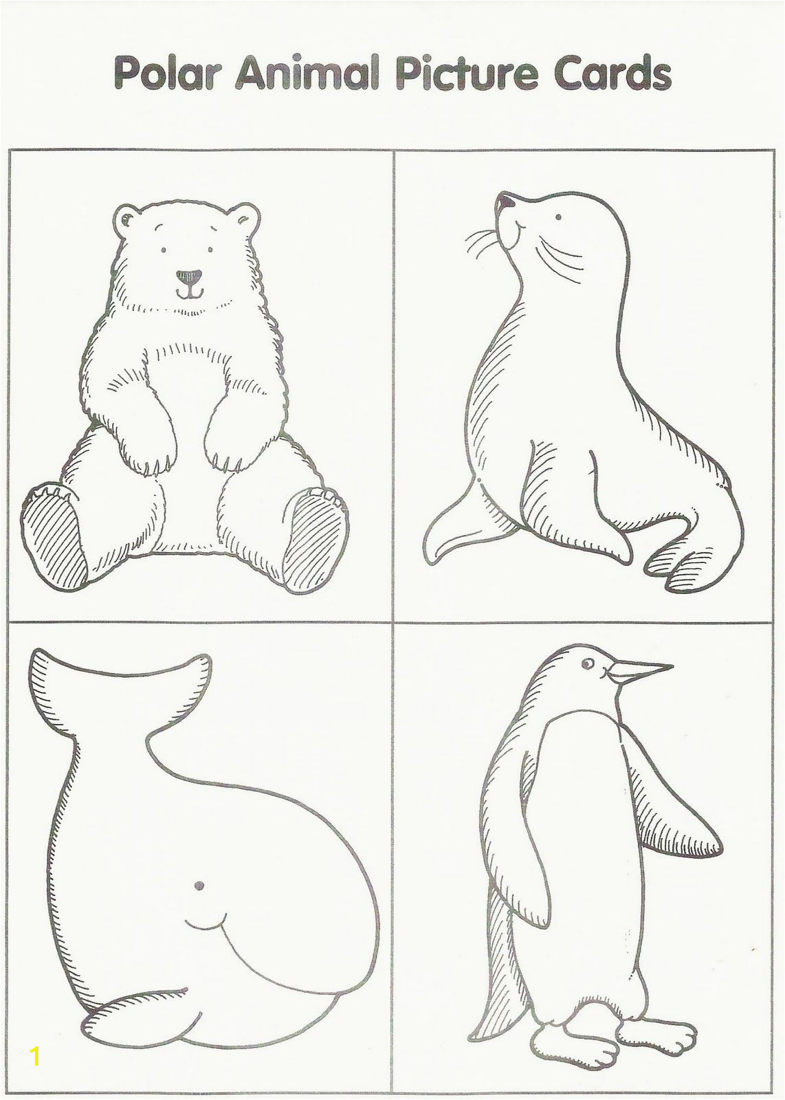 free printable arctic animals coloring pages