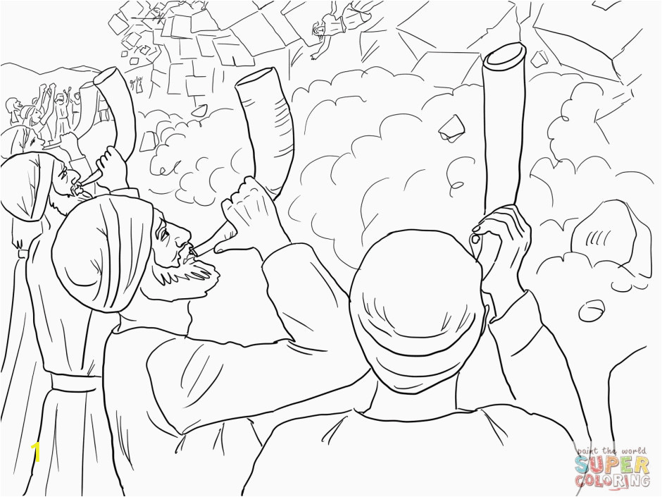 battle of jericho coloring page
