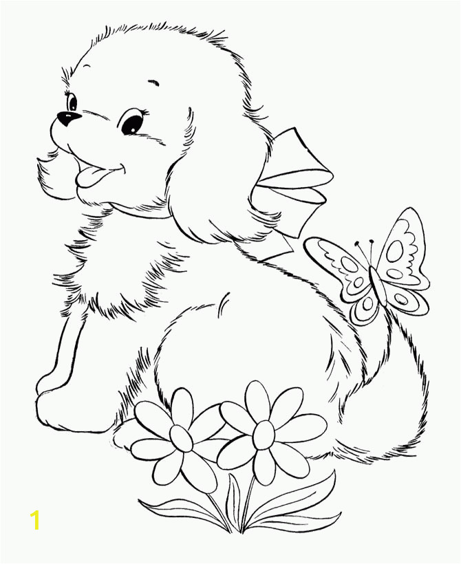 kitten and puppy coloring pages to print