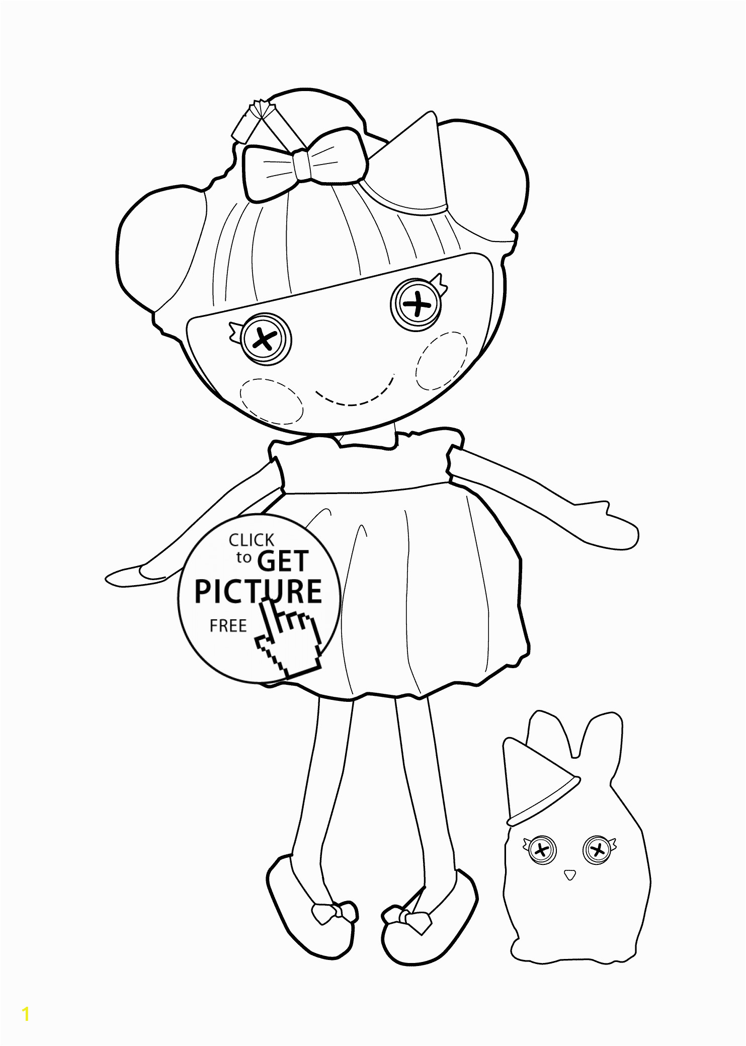 lalaloopsy doll coloring page for kids printable free frost