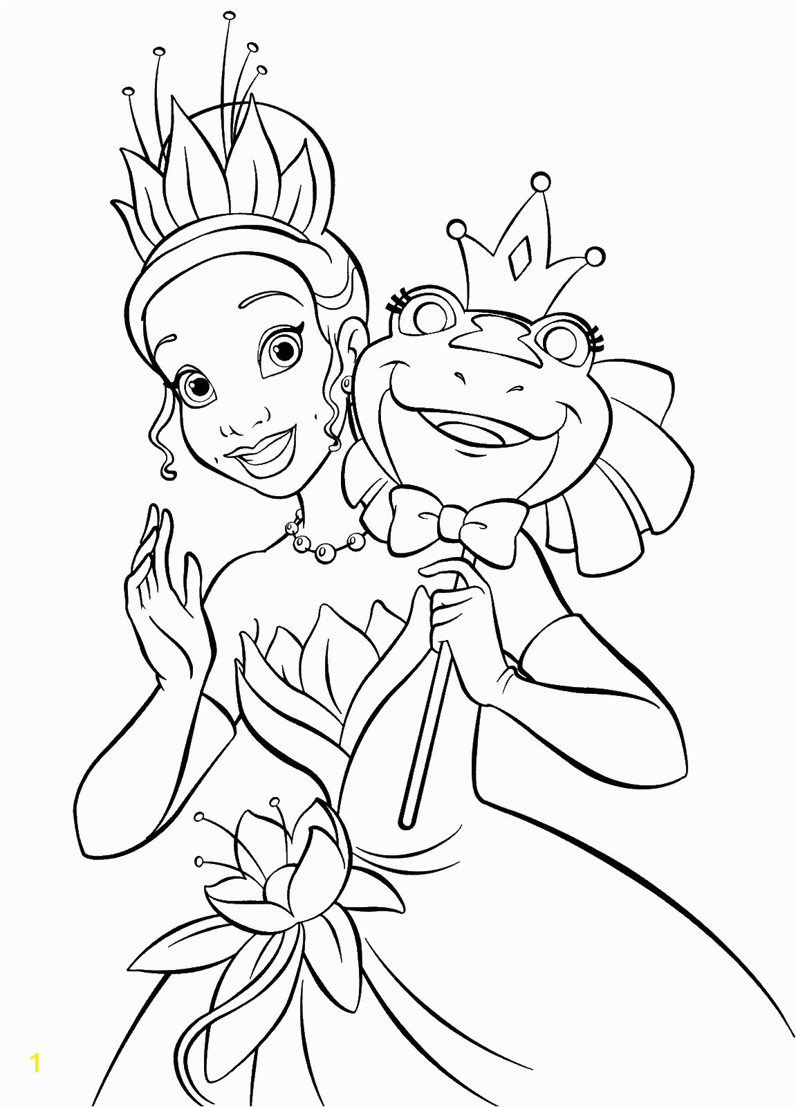 the princess and the frog coloring pages